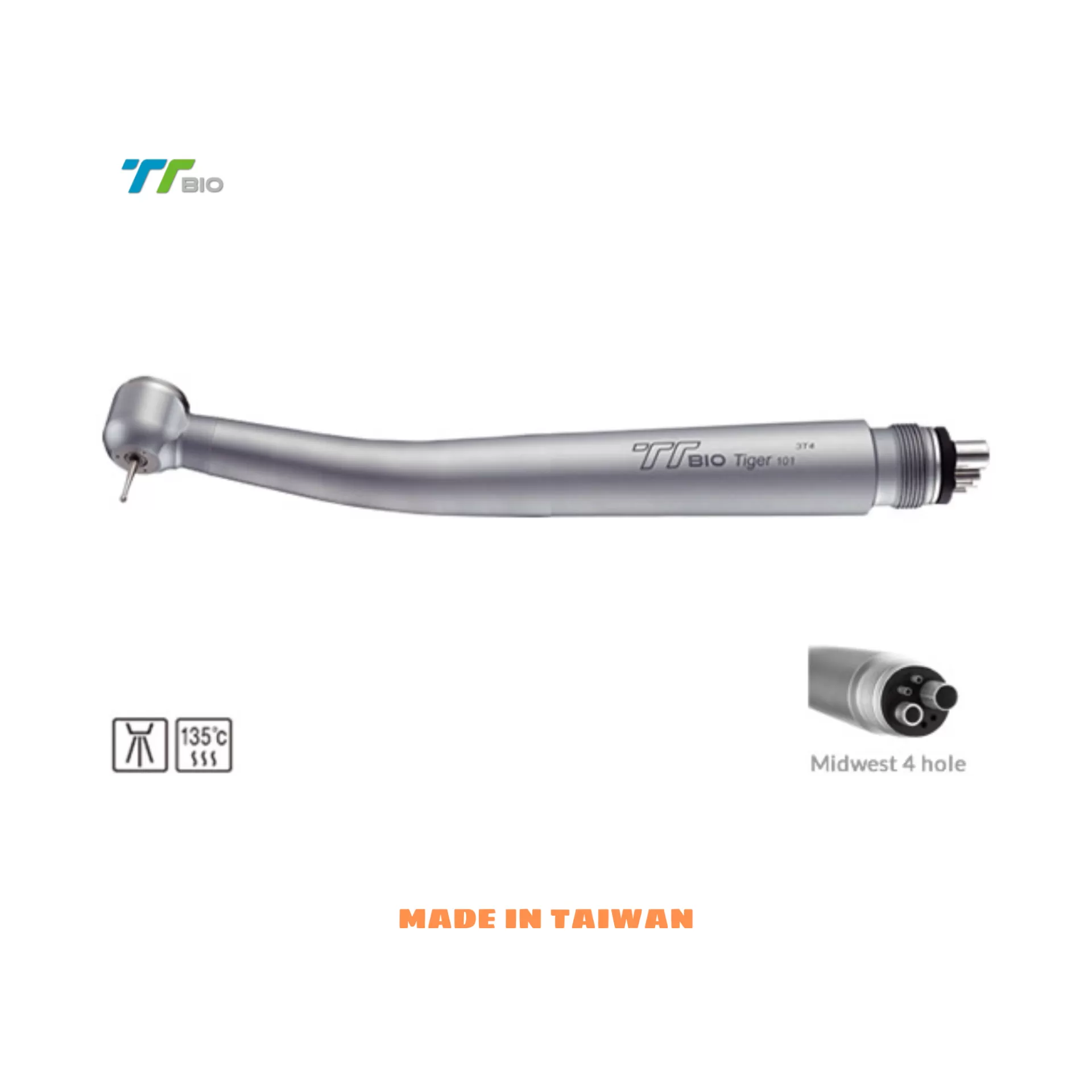 Tay khoan nhanh, đầu tiêu chuẩn Tiger 101 3T4, hãng TTBIO, Made in Taiwan