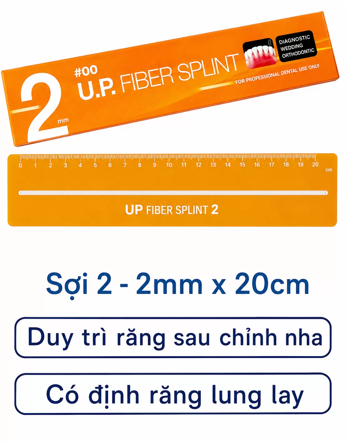 Sợi gia cường - polyester siêu cao phân tử dùng duy trì răng sau chỉnh nha và cố đinh răng lung lay